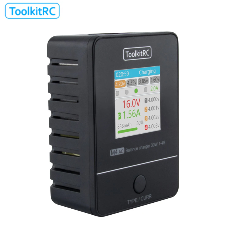 ToolkitRC M4AC 30W LCD Screen  - Drone Racing Charger recensie en prijs