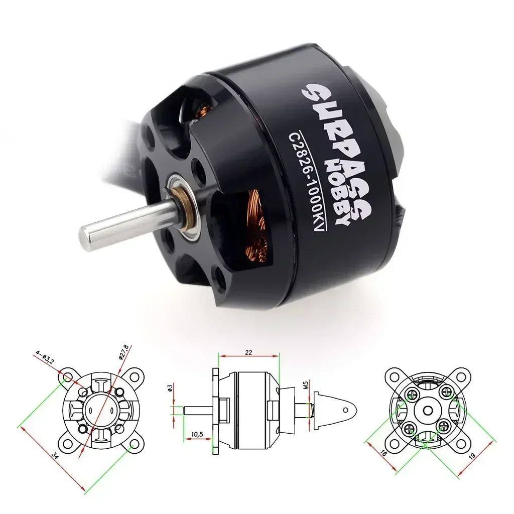 Surpass Hobby 2826 1000KV 1350 - Drone Racing Esc recensie en prijs