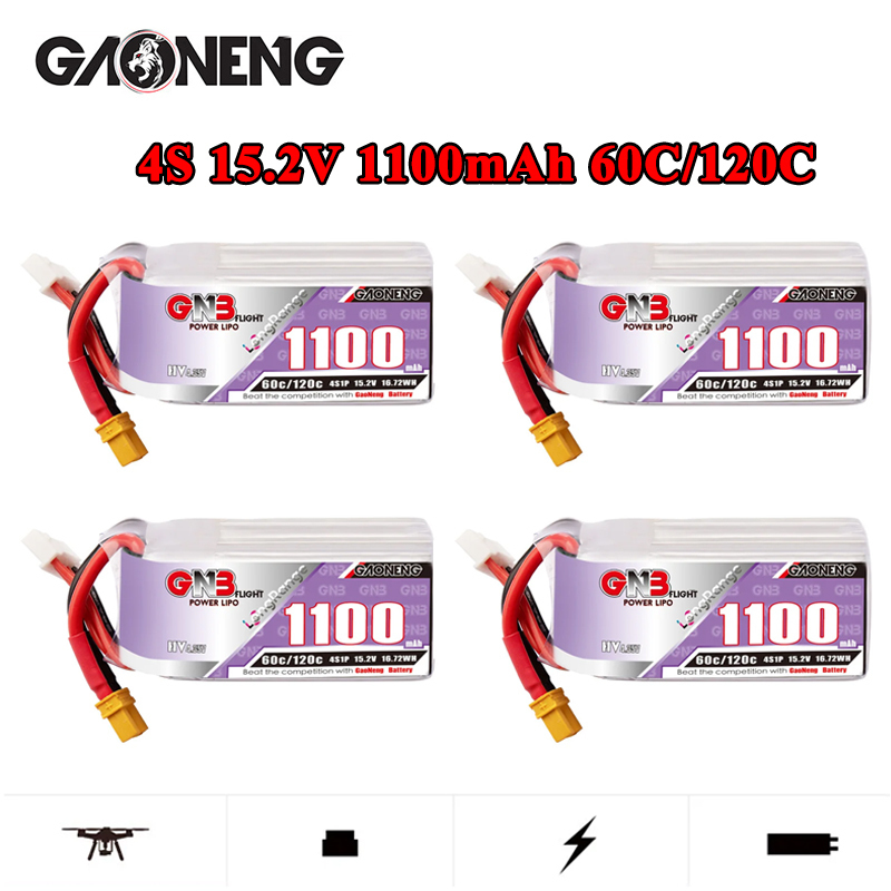 GNB 4S 1100mAh 60C/120C HV Lip - Drone Racing Battery recensie en prijs