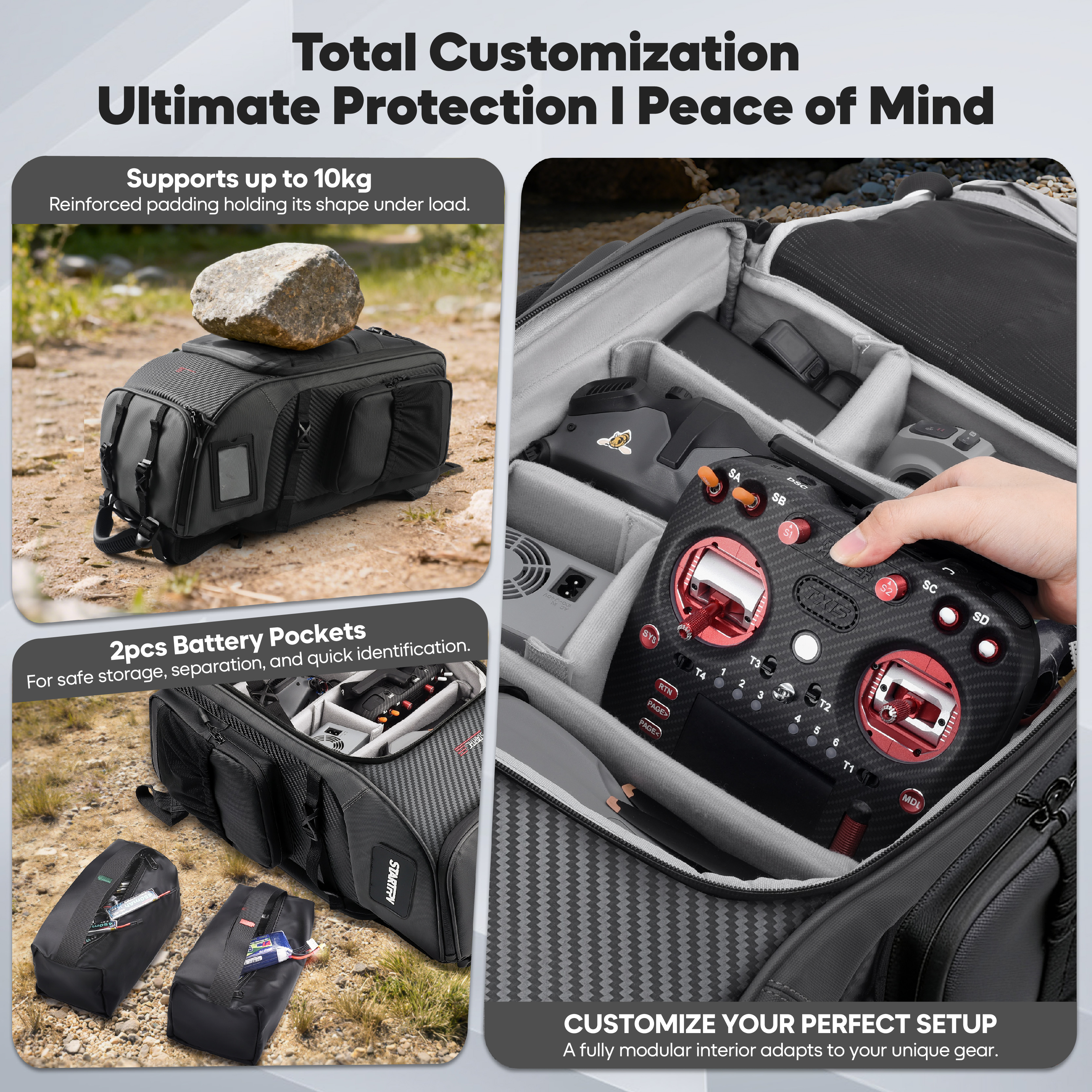 FPV Drone Backpack 40L Profess - Drone Racing Goggles recensie en prijs