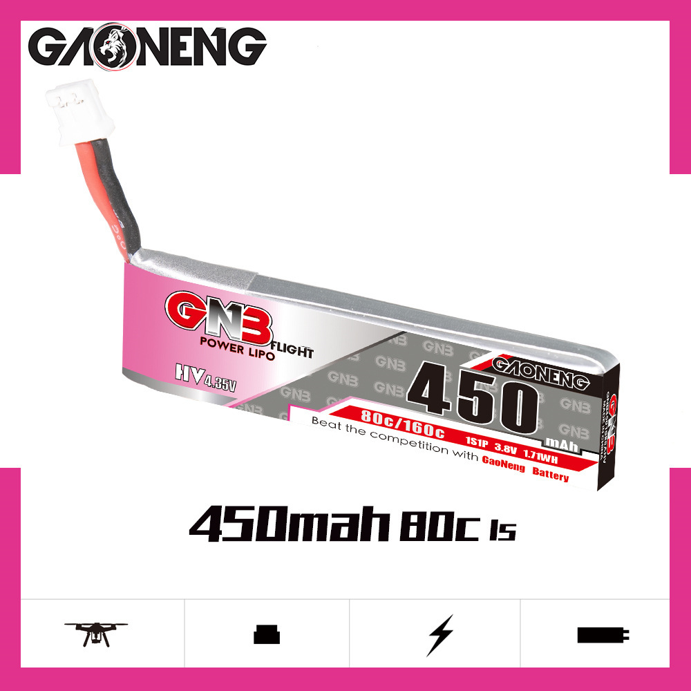 GNB HV 1S 3.8V 450mAh 80C/160C - Drone Racing Battery recensie en prijs
