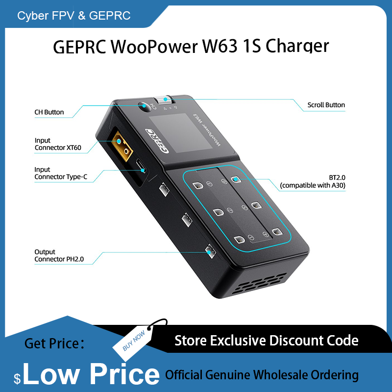 GEPRC WooPower W63 1S Charger  - Drone Racing Charger recensie en prijs