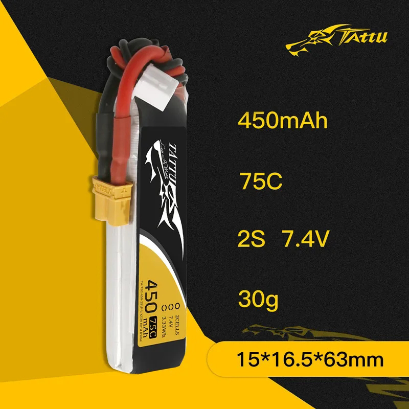 3Pcs NEW TATTU 450/500/550mAh  - Drone Racing Battery recensie en prijs