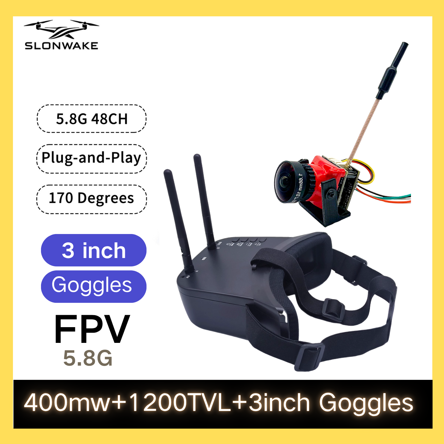 SLONWAKE 5.8G 48CH FPV 400mw V - Drone Racing Transmitter recensie en prijs
