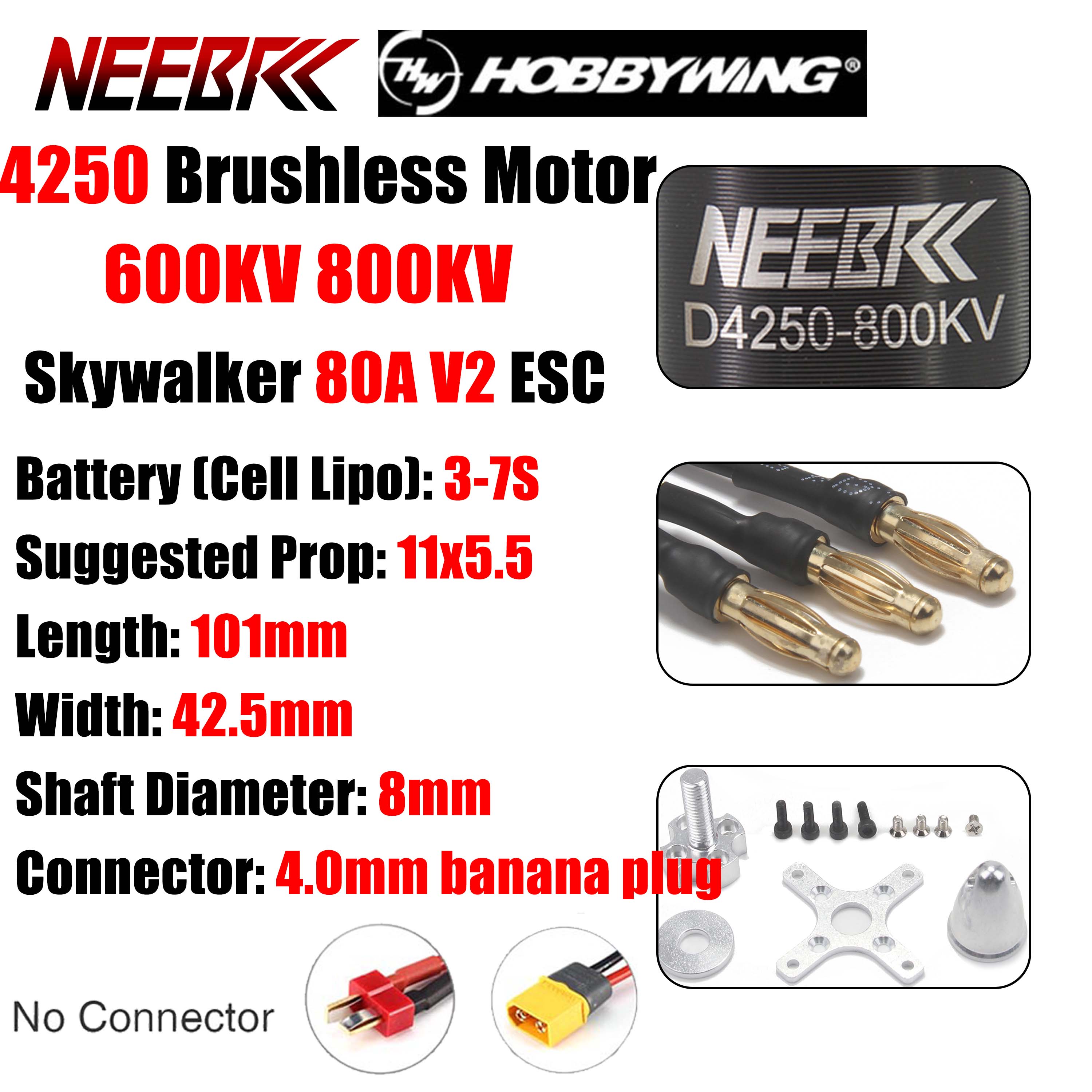 4250 Brushless Motor 600KV 800 - Drone Racing Esc recensie en prijs