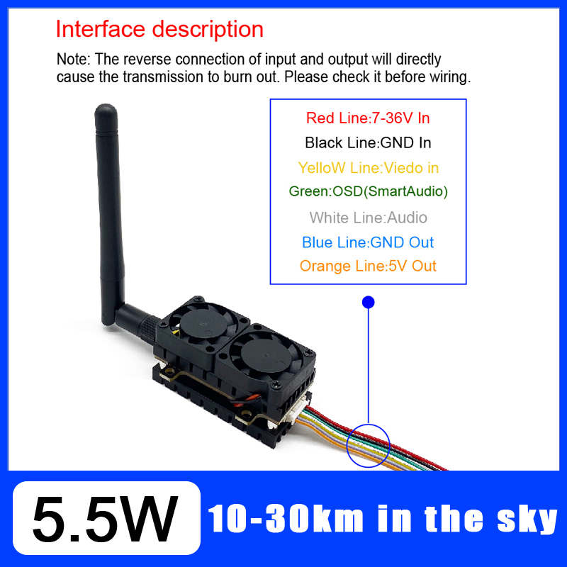 Long Range 5.8GHz 5.5W Video T - Drone Racing Transmitter recensie en prijs