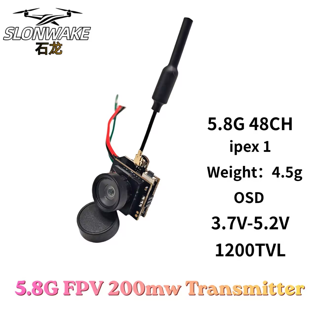 SLONWAKE 5.8G Analog VTX Trans - Drone Racing Frame recensie en prijs